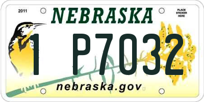 NE license plate 1P7032