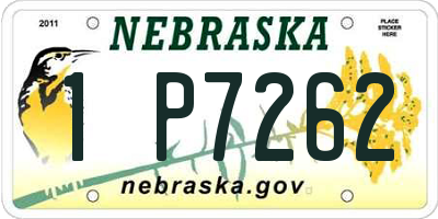 NE license plate 1P7262