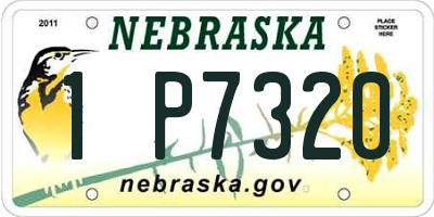 NE license plate 1P7320