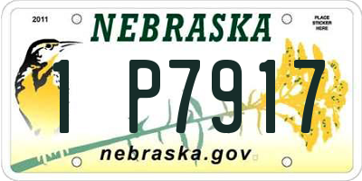 NE license plate 1P7917