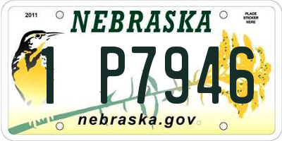 NE license plate 1P7946