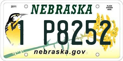 NE license plate 1P8252