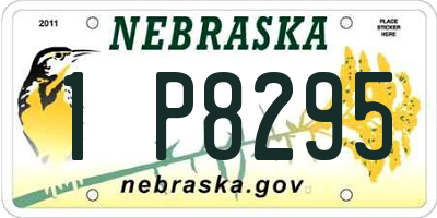 NE license plate 1P8295