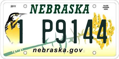 NE license plate 1P9144