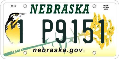 NE license plate 1P9151