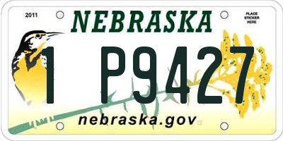 NE license plate 1P9427