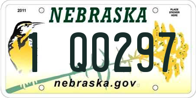 NE license plate 1Q0297