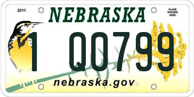 NE license plate 1Q0799