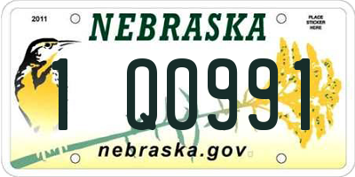 NE license plate 1Q0991