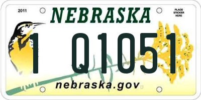 NE license plate 1Q1051