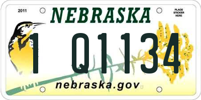 NE license plate 1Q1134