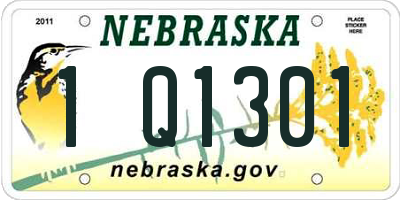 NE license plate 1Q1301