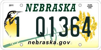 NE license plate 1Q1364