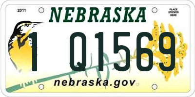 NE license plate 1Q1569