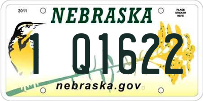 NE license plate 1Q1622