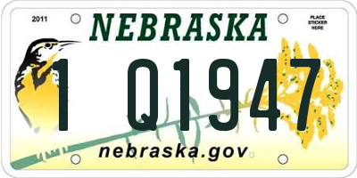 NE license plate 1Q1947