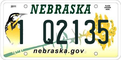 NE license plate 1Q2135