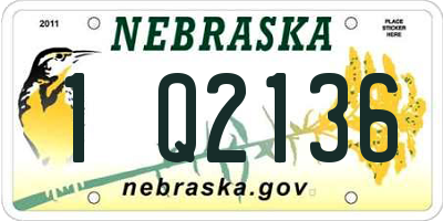 NE license plate 1Q2136