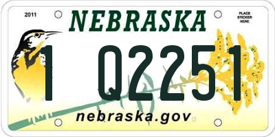 NE license plate 1Q2251