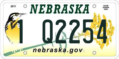 NE license plate 1Q2254