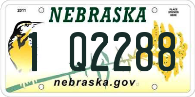 NE license plate 1Q2288
