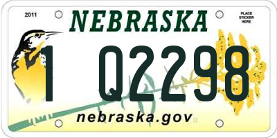 NE license plate 1Q2298