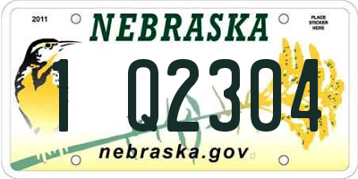 NE license plate 1Q2304