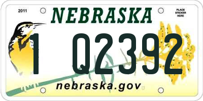 NE license plate 1Q2392