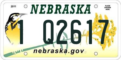 NE license plate 1Q2617