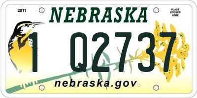 NE license plate 1Q2737