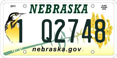 NE license plate 1Q2748