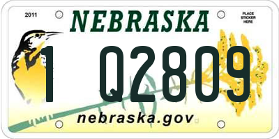 NE license plate 1Q2809
