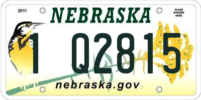 NE license plate 1Q2815