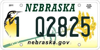 NE license plate 1Q2825