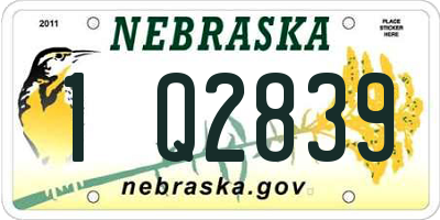 NE license plate 1Q2839