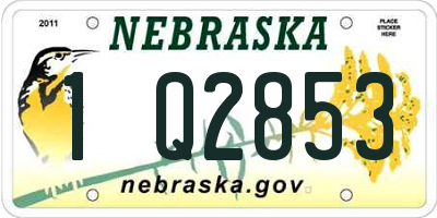 NE license plate 1Q2853