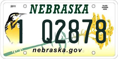 NE license plate 1Q2878