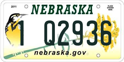 NE license plate 1Q2936