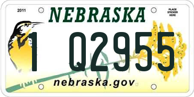 NE license plate 1Q2955