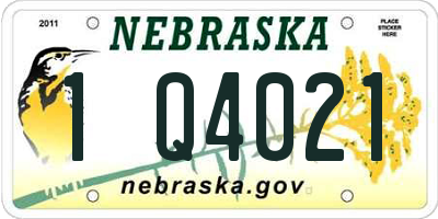 NE license plate 1Q4021