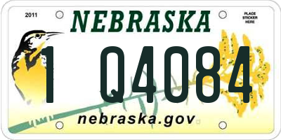 NE license plate 1Q4084