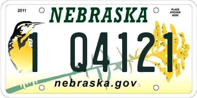 NE license plate 1Q4121