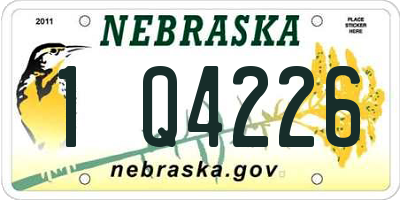 NE license plate 1Q4226
