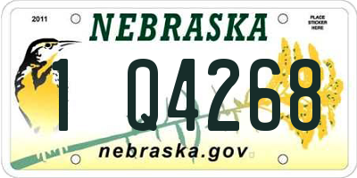 NE license plate 1Q4268