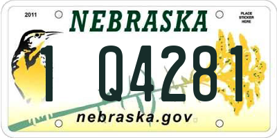 NE license plate 1Q4281