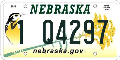 NE license plate 1Q4297