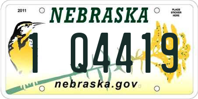 NE license plate 1Q4419