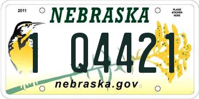 NE license plate 1Q4421
