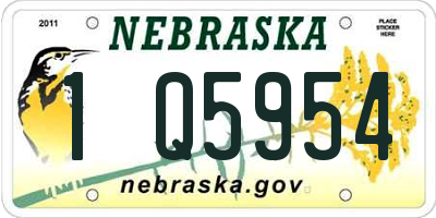 NE license plate 1Q5954