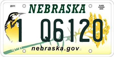 NE license plate 1Q6120
